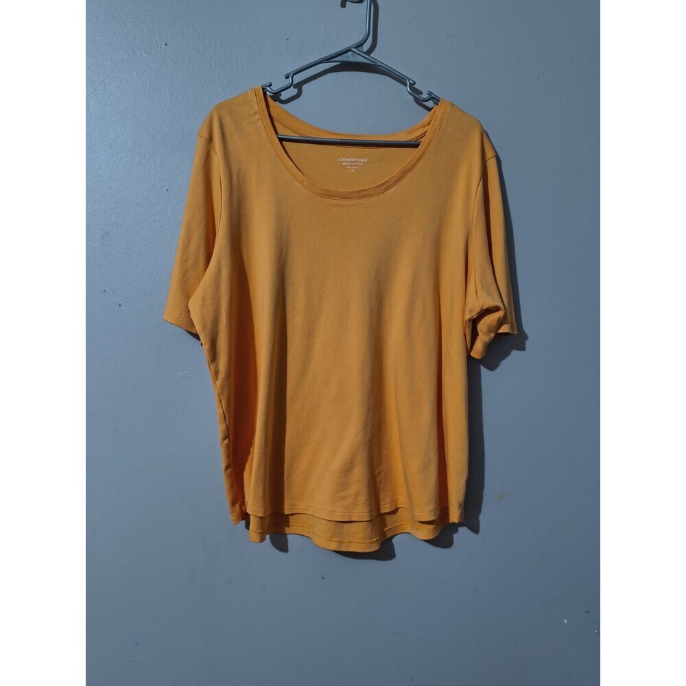 Coldwater Creek Best Egyptian 100% Cotton Orange T Shirt Top Women Size 1x